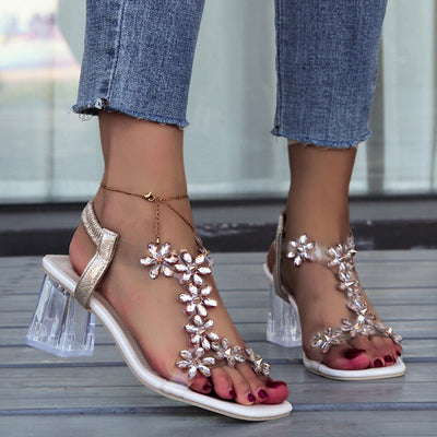 Juliarae | Flower and Rhinestone Heel