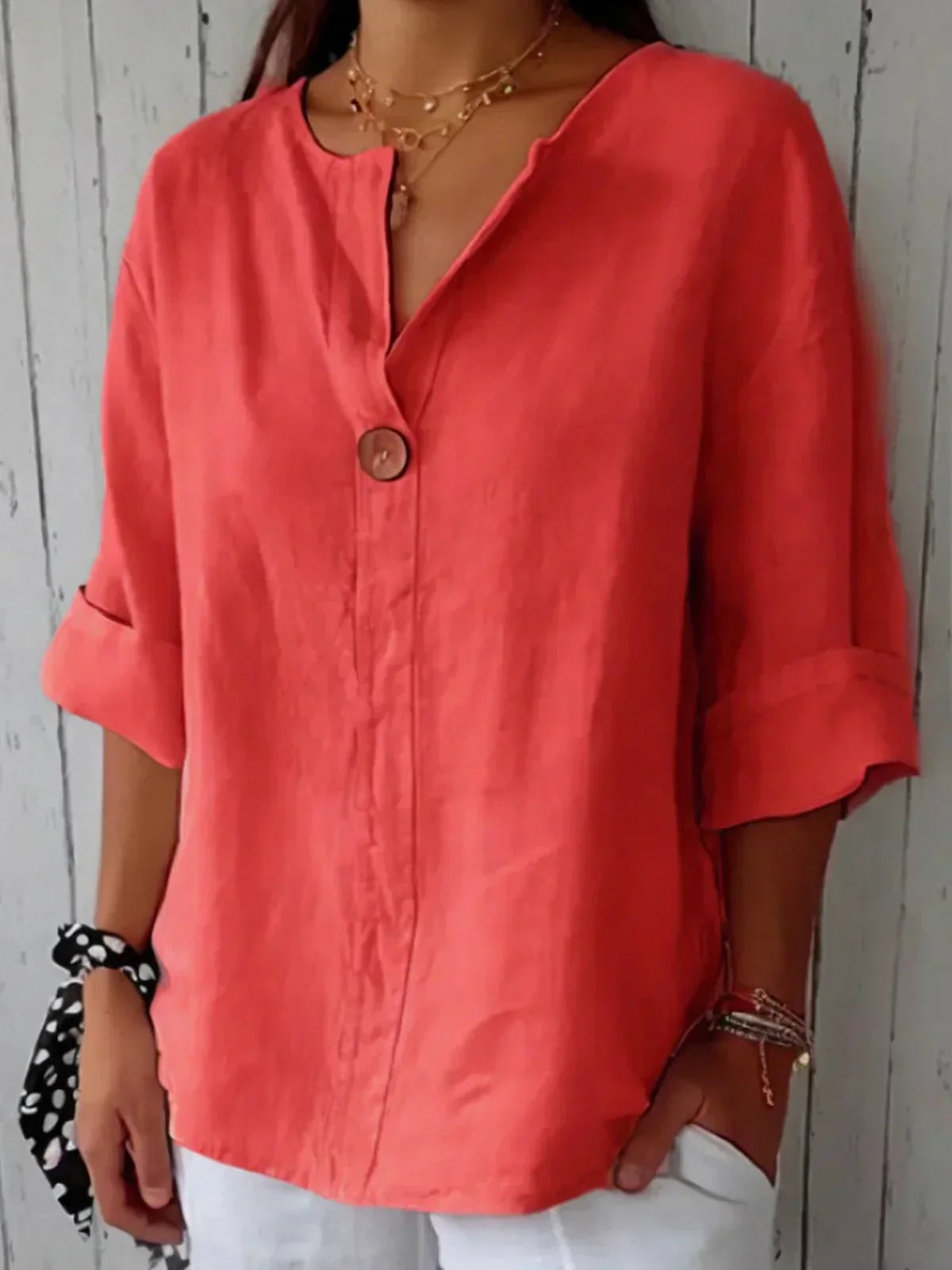 Jessalyn™ | Elegant V-Neck Blouse