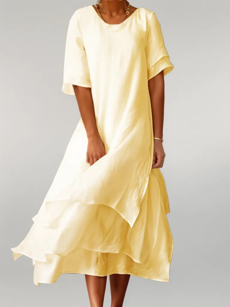Elowric | Elegant Lavender Top & Mustard Striped Pants