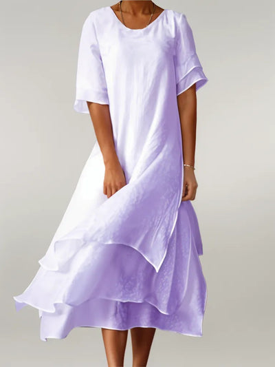 Elowric | Elegant Lavender Top & Mustard Striped Pants