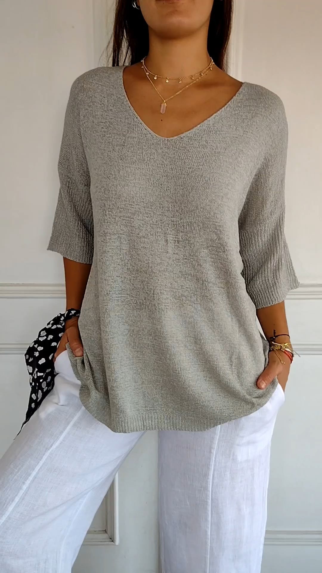 Cassandra™ | Elegant V-Neck Top