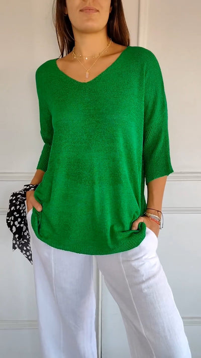 Cassandra™ | Elegant V-Neck Top