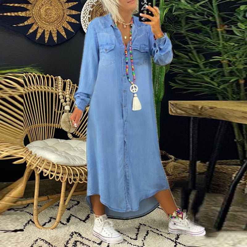Anzhelie™ | Comfortable Denim Maxi Dress