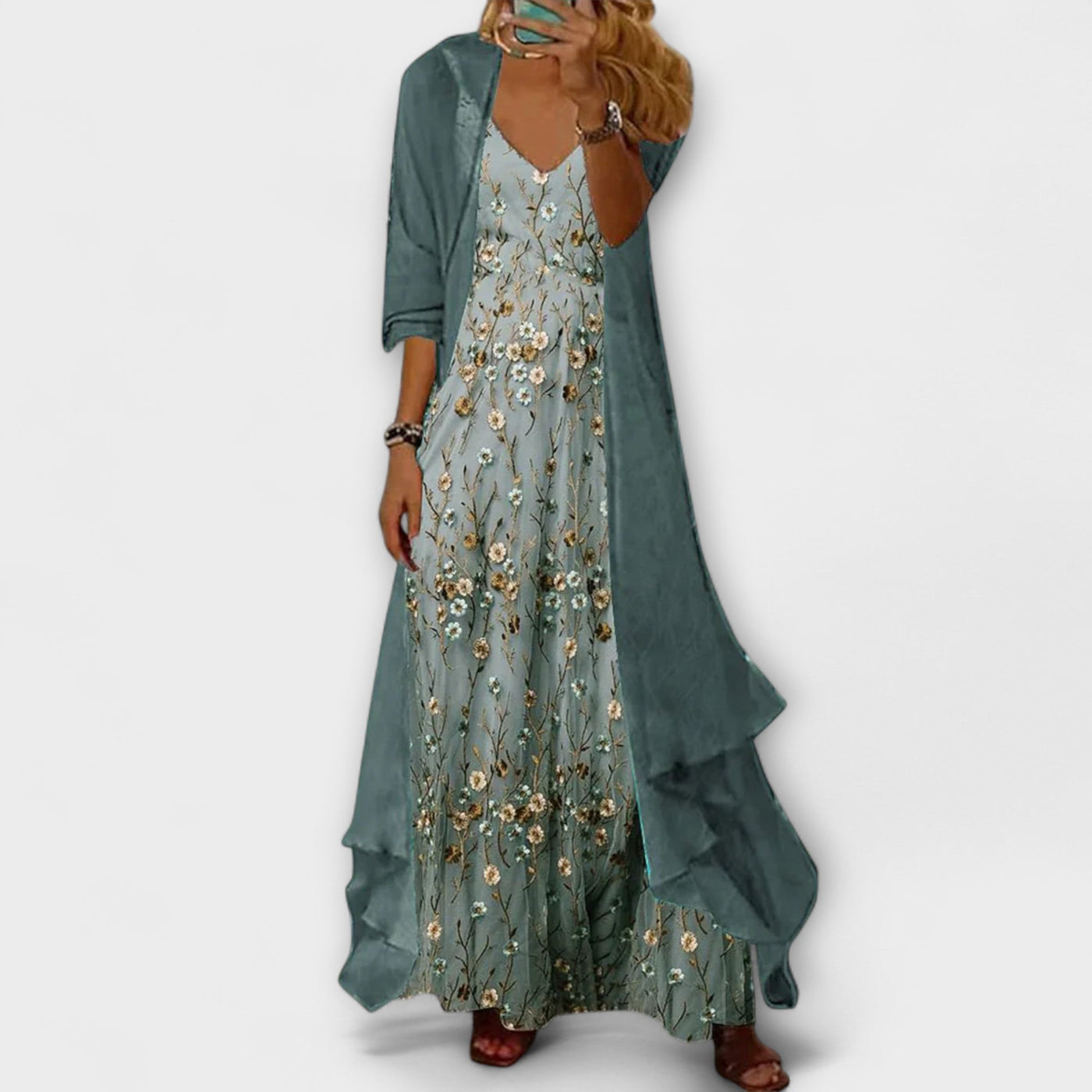 Lhorissa | Elegant Maxi Dress with Jacket