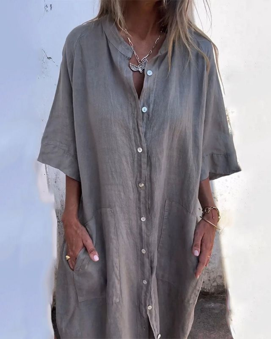 Jady™ | Ibiza-Style Casual Shirt Dress