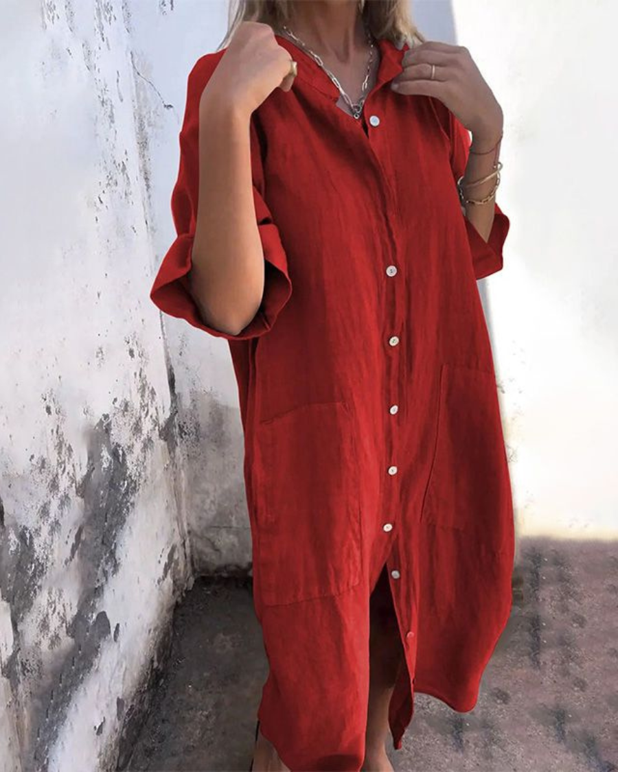 Jady™ | Ibiza-Style Casual Shirt Dress