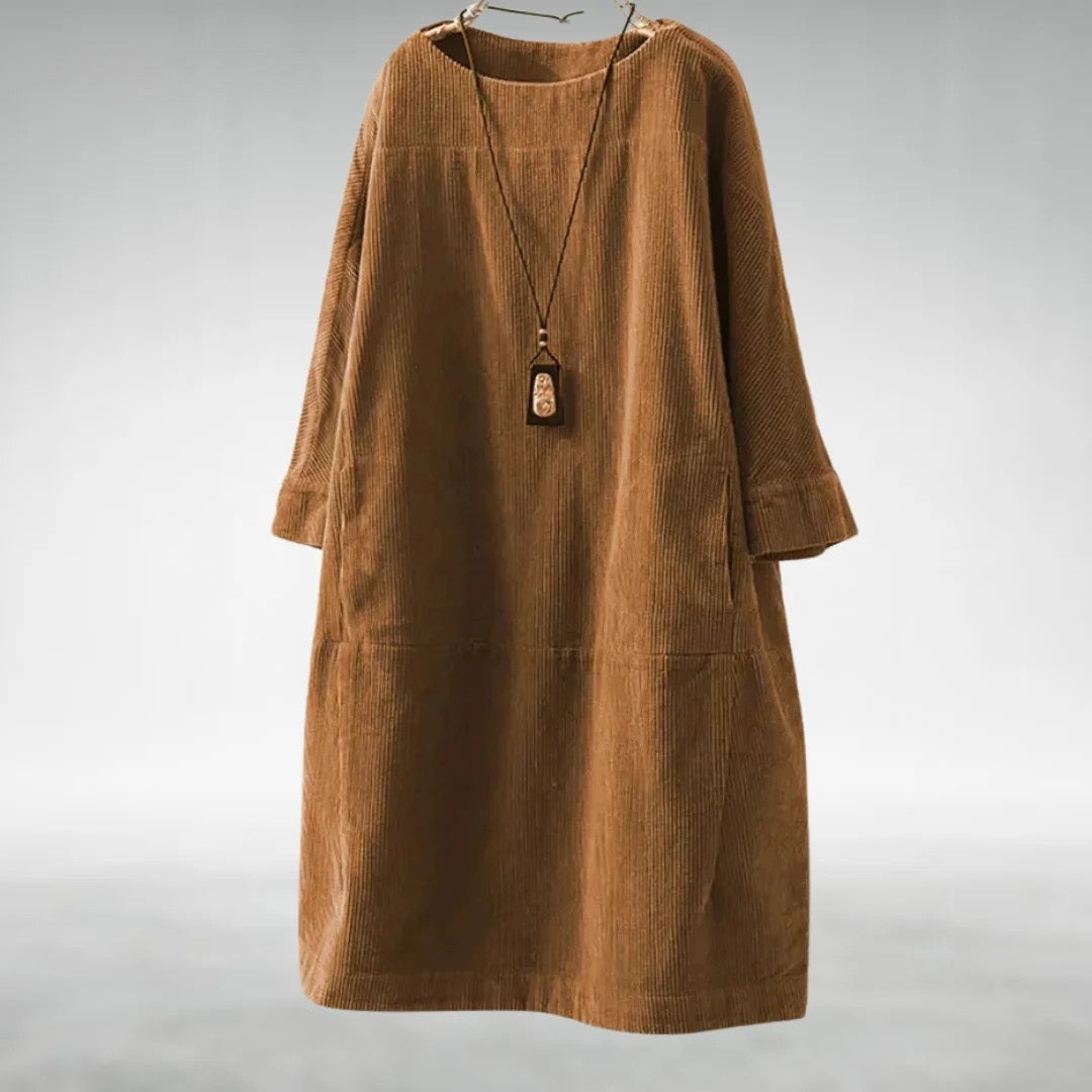 Grace | Relaxed Corduroy Midi Dress