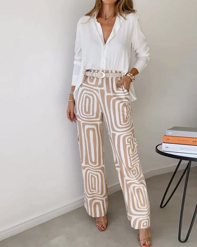Emilia™ | Stylish Pants + Free Blouse & Belt