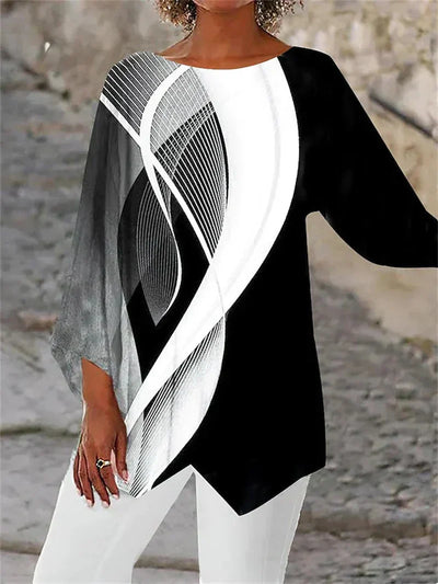 Alayah™ | Elegant Crew Neck Top