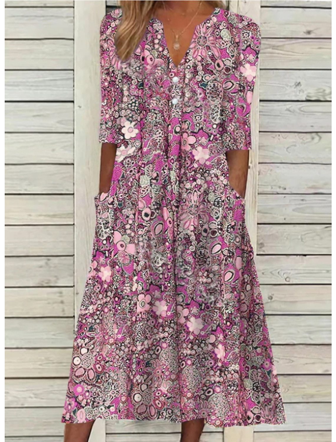 Leanne™ | Elegant Summer Dress With Belly Cover