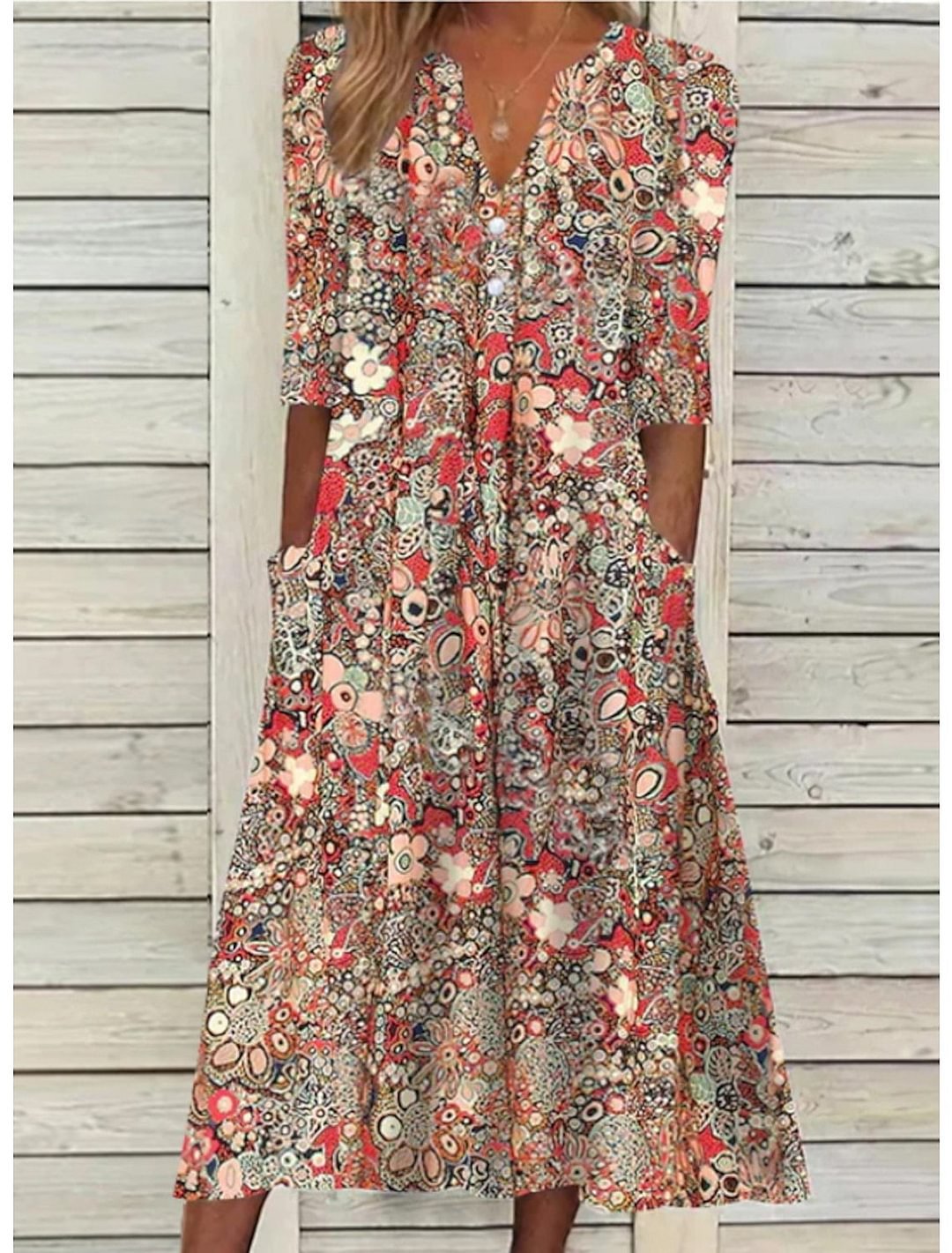 Leanne™ | Elegant Summer Dress With Belly Cover