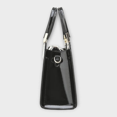 Lublanca - Glossy Crocodile Pattern Handbag