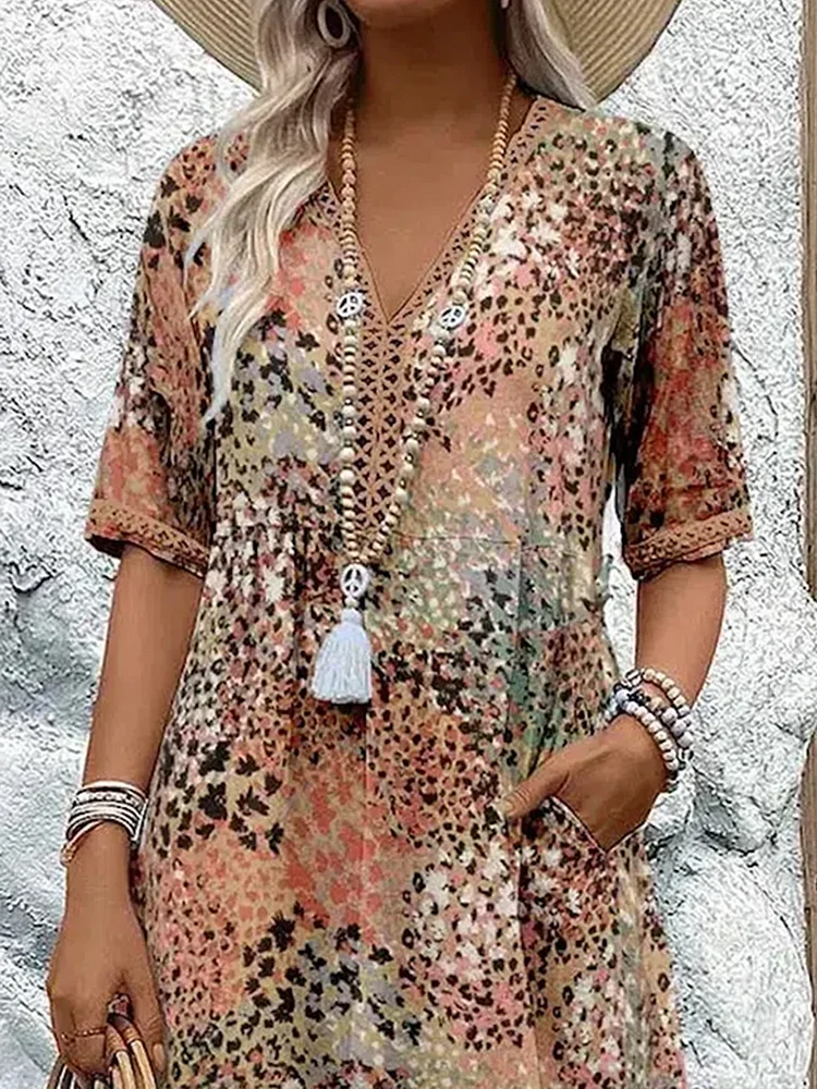 Yvonna™ | Elegant Floral Midi Dress