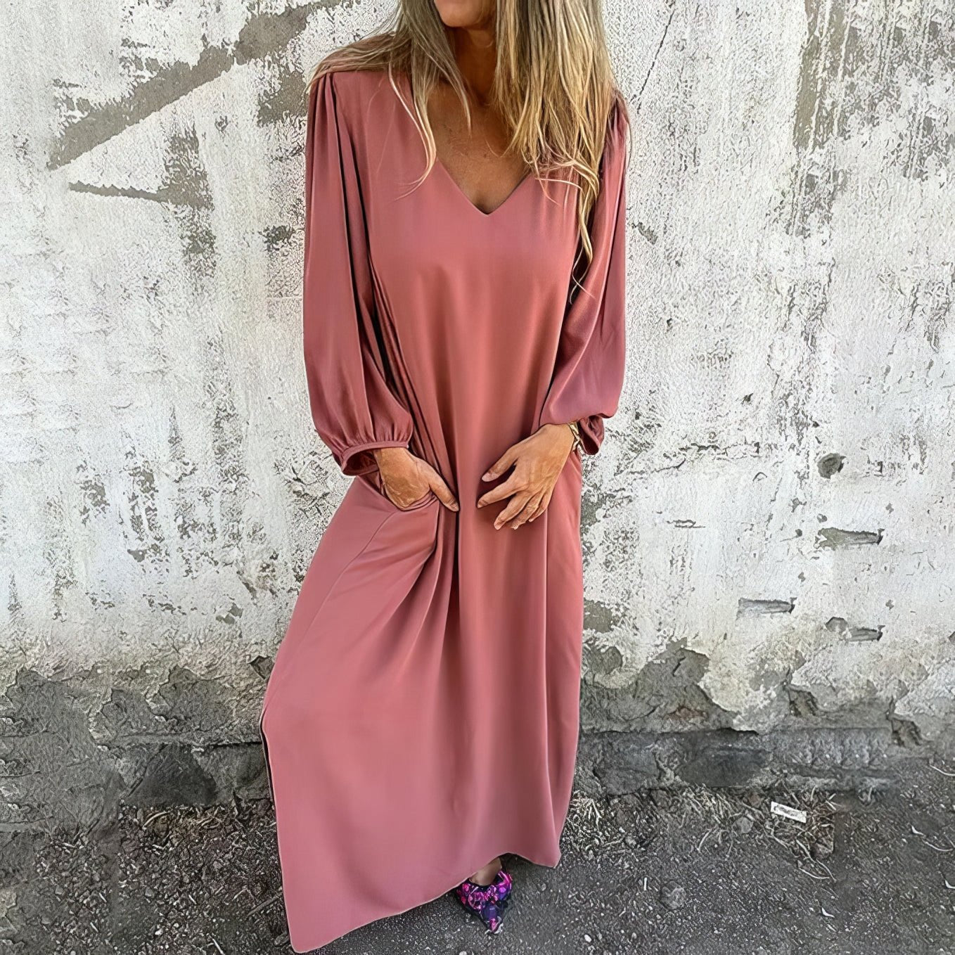 Carol™ - Long Boho Dress with Pockets